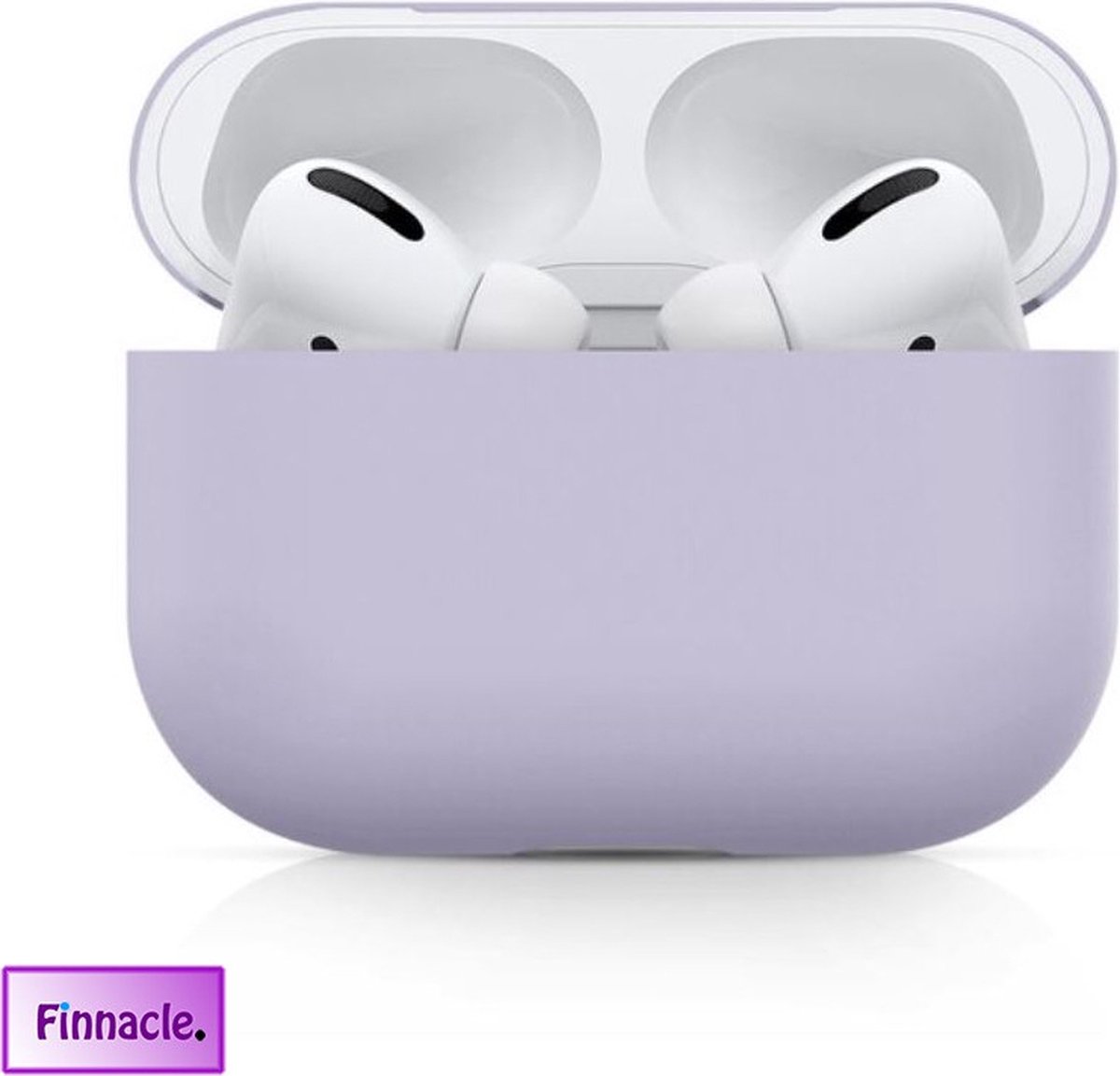 Finnacle - Hoesje geschikt voor Apple AirPods Pro - Paars - Siliconen - Case - Cover - Soft case