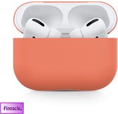 Finnacle - Hoesje geschikt voor Apple AirPods Pro - Oranje  - Siliconen - Case - Cover - Soft case - Onepiece