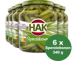 HAK Sperziebonen - Tray 6x340 gram - Vegan - Plantaardig - Vegetarisch - Gemaksgroenten - Groenteconserven