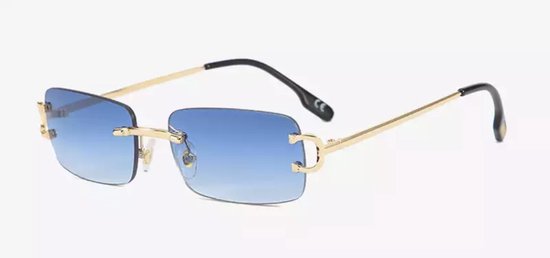 Heren zonnebrillen - Gold Blue - Dames zonnebrillen - Sunglasses - Luxe design - U400 protection - HD