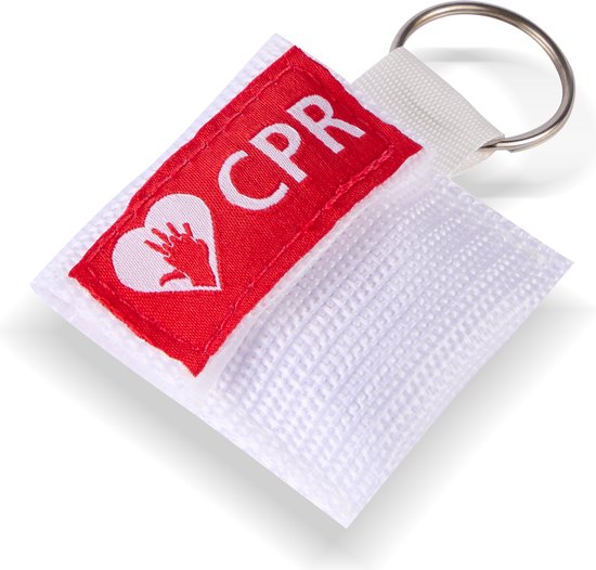 Dinilu - 10 x Reanimatiemaskers in Witte Sleutelhangers