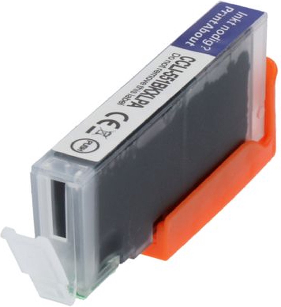 PrintAbout huismerk Inktcartridge CLI-551BK XL Zwart Hoge capaciteit geschikt voor Canon