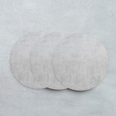 GR onderzetters voor glazen - Concrete Light - Vinyl - 6st