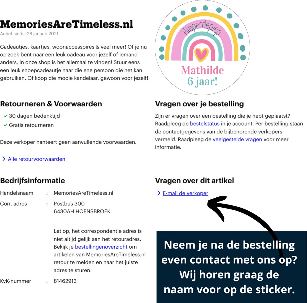20 x Naam Verjaardag Stickers Leeftijd | Meisje Regenboog | Gepersonaliseerd Trakteren | Sluitstickers | Kinderfeest Traktatie — afbeelding 4