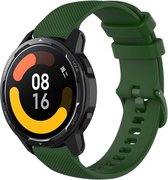 Strap-it Smartwatch bandje luxe siliconen - geschikt voor Xiaomi Mi Watch / Watch S1 / S1 Pro / Watch 2 Pro & S1 Active / Amazfit GTR 47mm / Amazfit GTR 2 / Amazfit GTR 3 - Pro / GTR 4 - legergroen