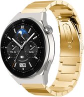 Strap-it Luxe metalen bandje - geschikt voor Huawei Watch GT / GT 2 / GT 3 / GT 3 Pro 46mm / GT 4 46mm / GT 2 Pro / GT Runner / Watch 3 - Pro / Watch 4 (Pro) / Watch Ultimate - goud