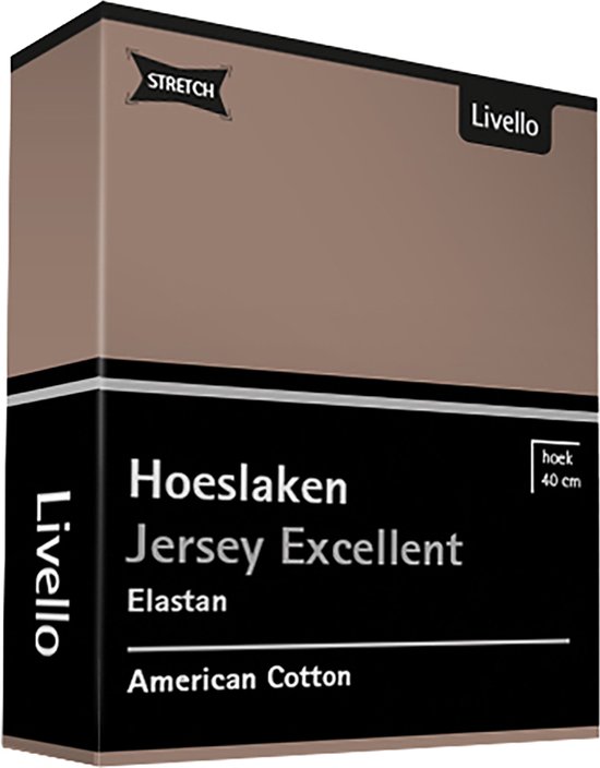 Livello Hoeslaken Jersey Excellent Brown 250 gr 140x200 t/m 160x220