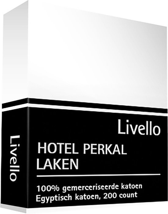 Livello Hotel Drap de lit Coton Egyptien Perkal Blanc 270x300
