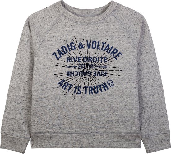 Zadig & Voltaire Sweater - Grijs - Maat 128 | bol.com