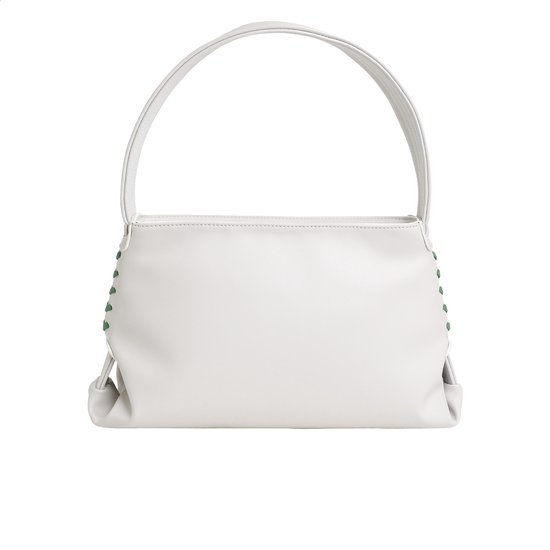 HVISK Scape Small Braid Soft Handbag Net White - Sac à bandoulière - Wit - Vert - Végétalien
