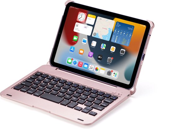 Case2go - Étui pour Tablette Clavier Bluetooth adapté pour Apple iPad Mini  6 2021 -... | bol.com