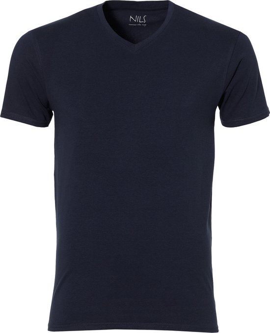 Jac Hensen T-shirt V-hals - Extra Lang - Blau - S