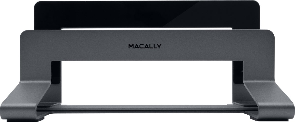 Macally VCSTAND Verticale laptop standaard voor MacBook Air, MacBook Pro en elke laptop met een dikte tussen 1,6 en 3 cm - In breedte verstelbaar - Spacegray (Donker grijs)