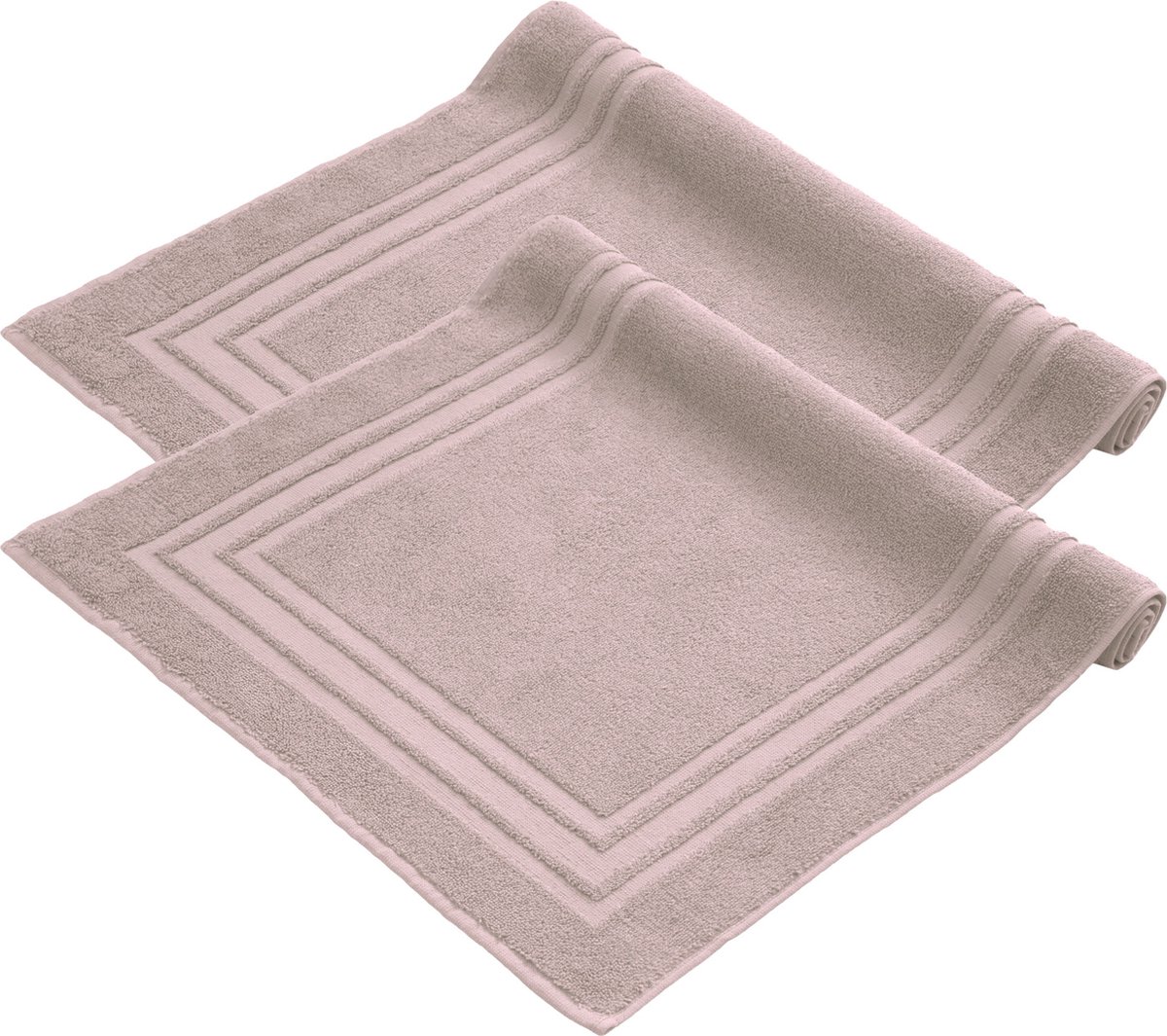 Komfortec Badmat Set - 2 stuks - Handdoek Dikte - Hotelkwaliteit - 50x70 cm - 100% Katoen - Zachte en Absorberende Douchemat/Handdoek - Roze