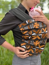 Afrikaanse Print Draagdoek / Draagzak / baby wrap / baby sling - Zwarte mud  - Baby wrap carrier