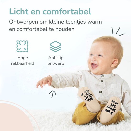 Super Toes® Kraamcadeau Sokjes voor Jongen of Meisje - Gender Reveal Babyshower – Kraammand 0-3 Maanden