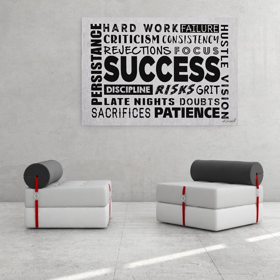 Luxe Canvas Schilderij Words of Wisdom | 75x100 | Woonkamer | Slaapkamer | Kantoor | Muziek | Design | Art | Modern | ** 4CM DIK! 3D EFFECT**