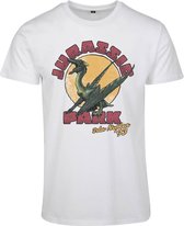 Merchcode Jurassic Park - Isla Nybla Heren T-shirt - S - Wit