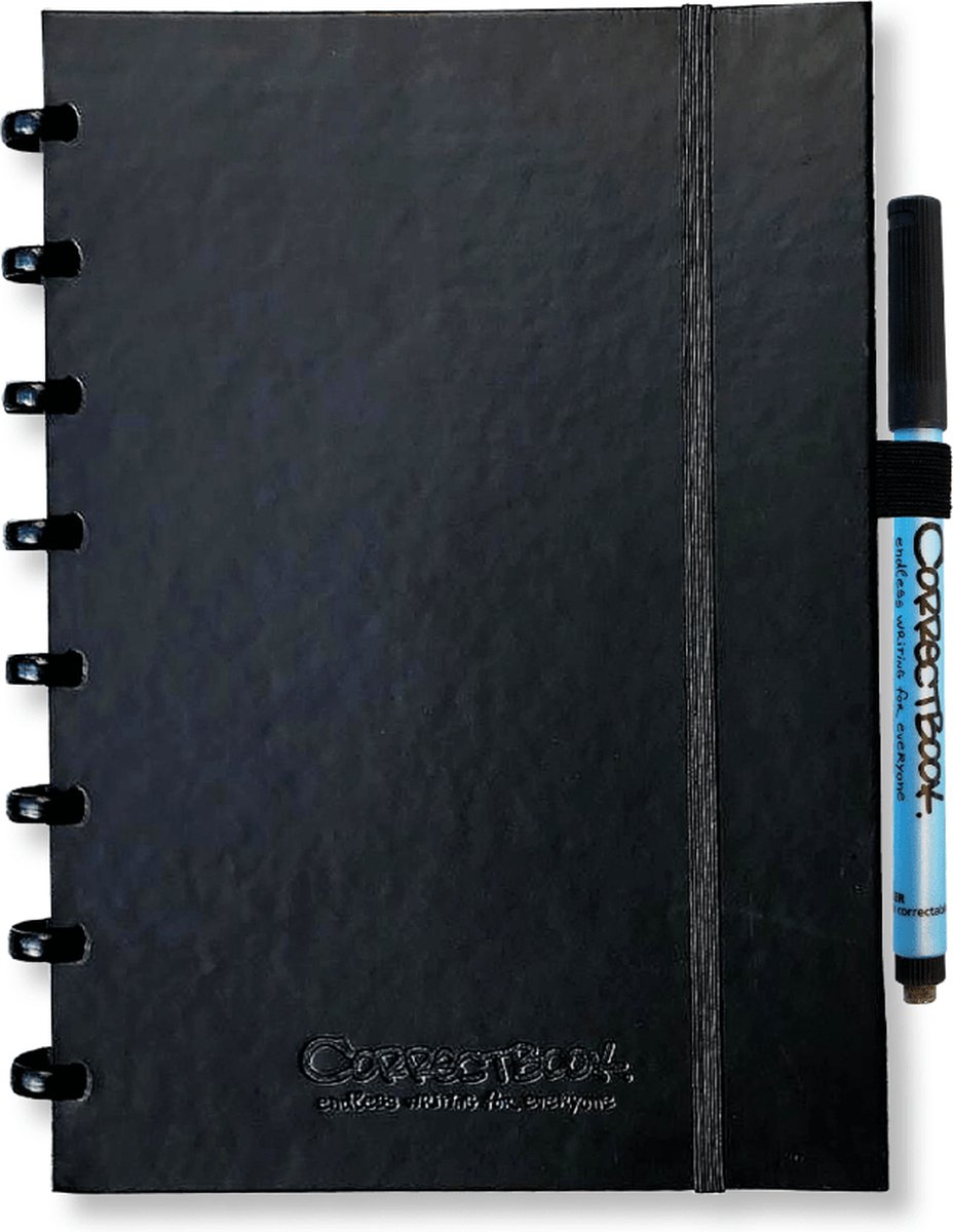 Correctbook Premium Ink Black A5 blanco - Uitwisbaar / Whiteboard Notitieboek
