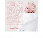 Marilyn Monroe Nothing Lasts Forever Art Print 40x40cm | Poster