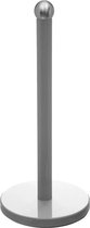Ronde keukenrolhouder grijs 15 x 34 cm van ijzer - Keukenpapier houder - Keukenrol houder