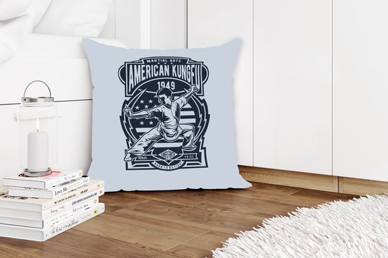 Coussins décoratifs - Oreillers Salon - 50x50 cm - Arts Martiaux - Simple - Vintage