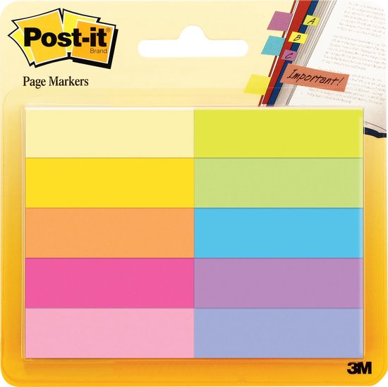Post-it vlaggen 670-10AB geassorteerde kleuren 10 eenheden van 50 strips - Post-it