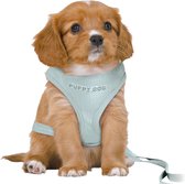 Trixie Dog Harness Junior Puppy Soft Harnais Avec Laisse Vert Menthe - Riem CM / 2 MTR