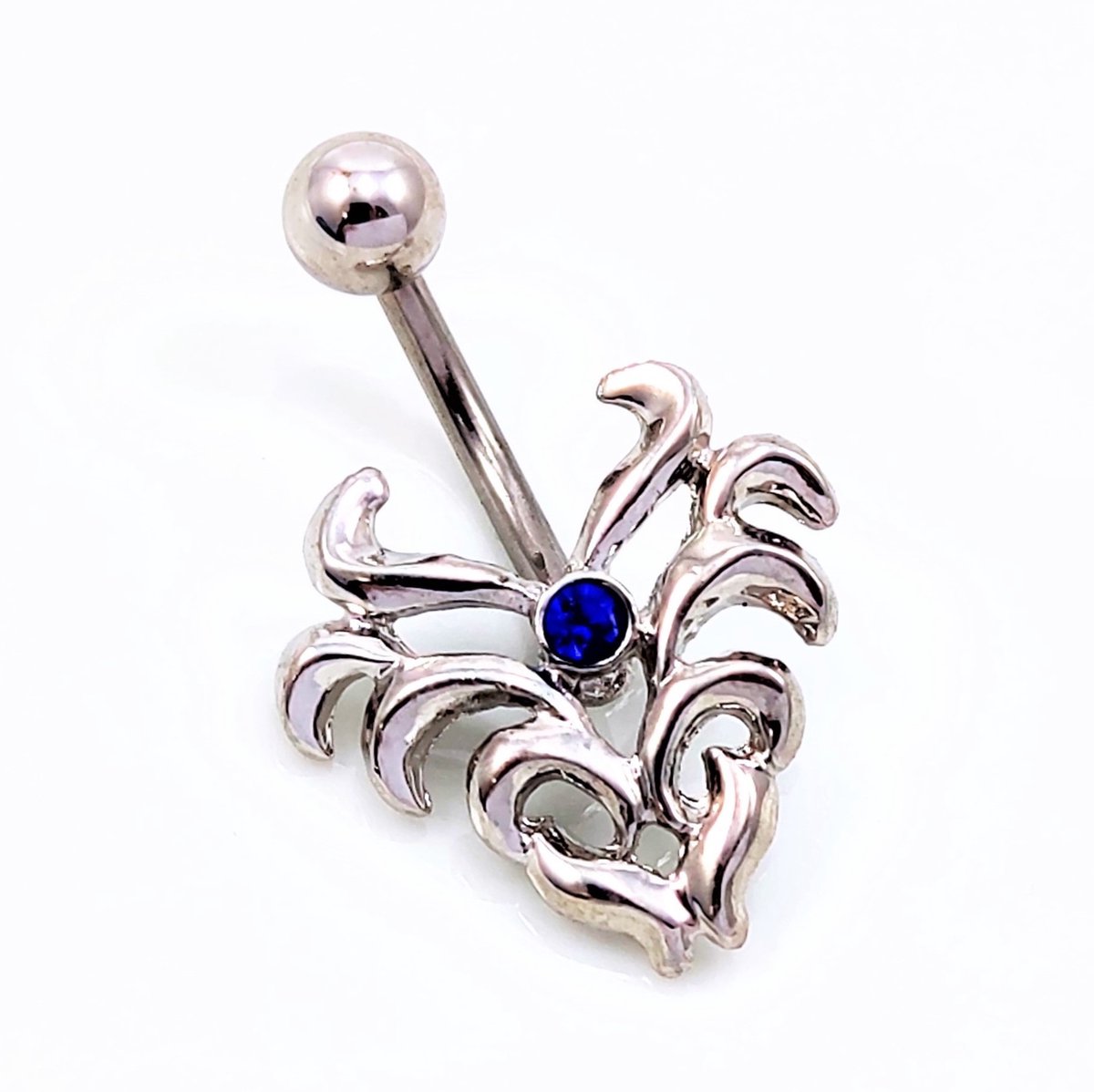 Roestvrij Staal Hart Tribal Navelpiercing - 17 x 17 mm