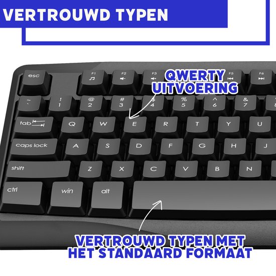 Draadloos Toetsenbord en Muis Combo, 2.4G USB 78-toetsen Toetsenbord en Optische Muis Set, Retro Ronde Keycap, Ergonomisch en Stil, Compact Slank voor Desktop PC(zwart