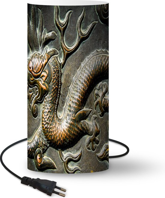 Lamp Chinese draak - Chinese draak in Beijiing - 33 cm hoog - Ø16 cm -  Inclusief LED lamp | bol.com