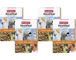 4x Beaphar XtraVital Papegaai - vogelvoer - 3kg