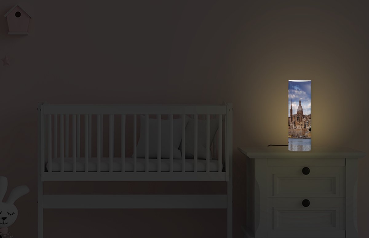 Lamp - Nachtlampje - Tafellamp slaapkamer - Valletta - 50 cm hoog - Ø15.9 cm - Inclusief LED lamp