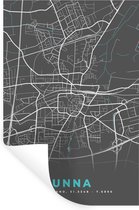 Stickers muraux - Allemagne - Blauw - Unna - Plan de la ville - Carte - Plan d'étage - 20x30 cm - Feuille adhésive