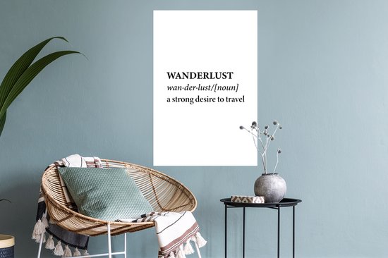 Stickers Stickers muraux - Proverbes - Citations - Une forte envie de travel - Wanderlust - Voyages - 40x60 cm - Film adhésif