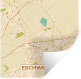 Muurstickers - Sticker Folie - Vintage - Eschweiler - Plattegrond - Kaart - Stadskaart - 100x100 cm - Plakfolie - Muurstickers Kinderkamer - Zelfklevend Behang XXL - Zelfklevend behangpapier - Stickerfolie