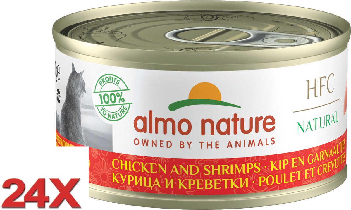Almo Nature HFC - Kattenvoer - Kip & Garnaaltjes - 24x70gr