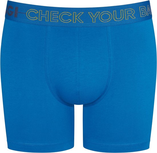 Sloggi Duopack Boxers Movember Check your balls Blauw/Grijs XL