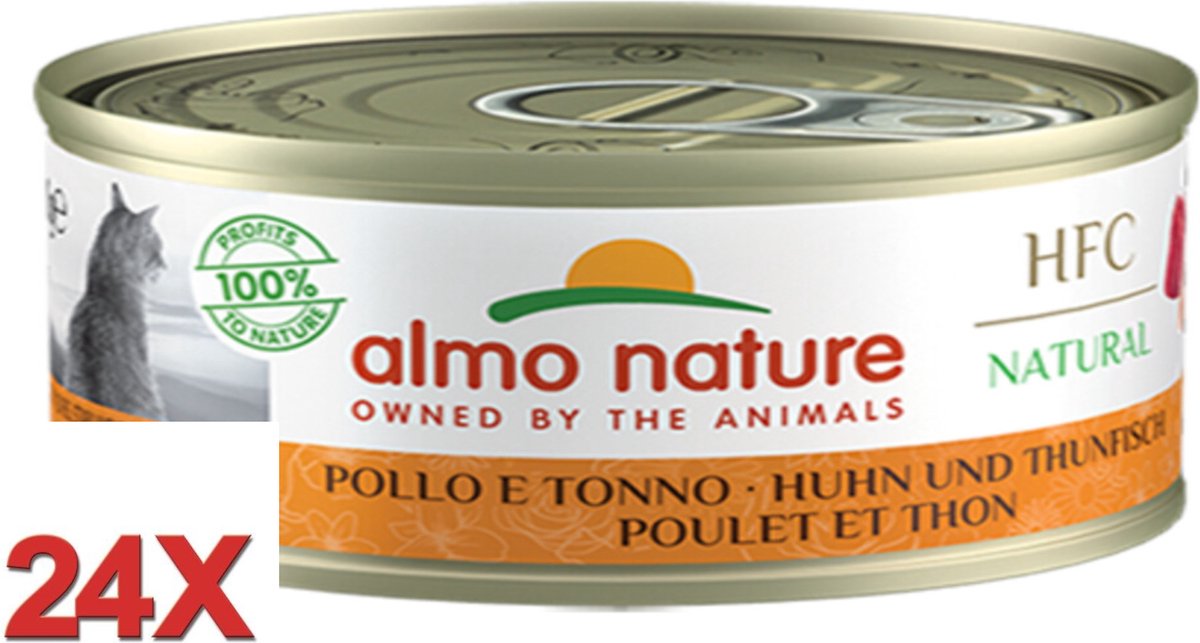 Almo Nature HFC - Kattenvoer - Kip & Tonijn - 24x70gr