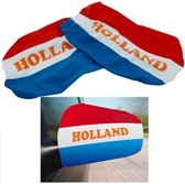Autospiegelhoes - Nederlandse vlag - Oranje spiegelhoes - EK spiegelhoes - 2 stuks - Holland - Auto Versiering
