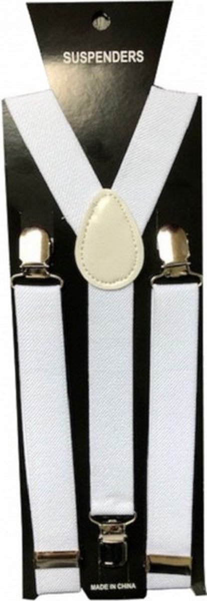 bretels 2,5 cm elastaan/polyester wit one-size