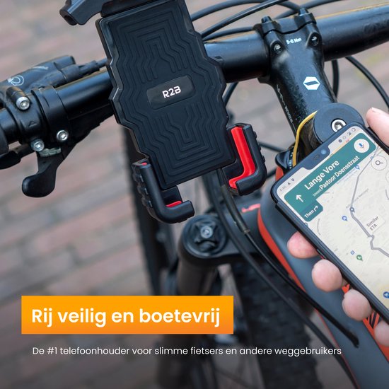R2B® Robuuste telefoonhouder fiets met 360 graden rotatie - Gsm houder -  Ook voor... | bol.com