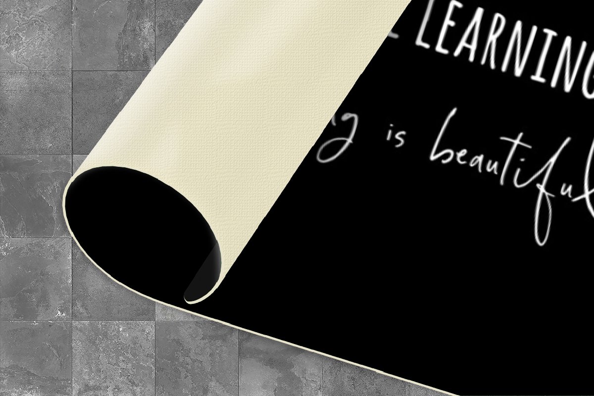 KitchenYeah Keukenloper - Loper keuken - Leren - Studeren - Student - Quotes - Studentenleven - 120x60 cm - Keukenloper vinyl Multicolor