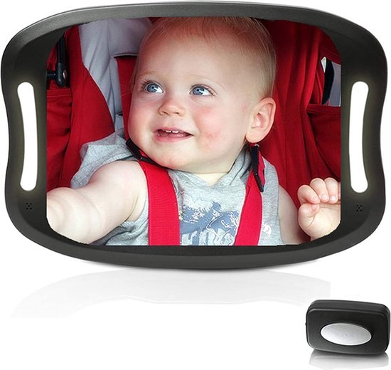 Miroir de voiture Bébé réglable - Miroir de siège arrière Bébé -  Rétroviseur XL 