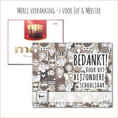 Kaartkadootje Merci -> Juf & Meester – No:10 (Merci Chocolade - Bedankt Bijzondere Schooljaar-Mensen) - LeuksteKaartjes.nl by xMar