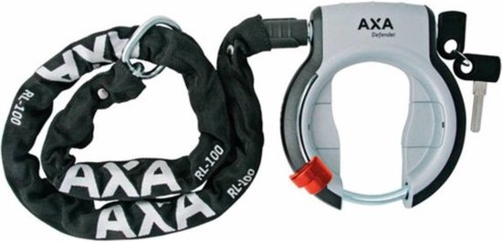Axa Defender Ringslot AXA AXA Defender Ringslot Grijs + RLC100 insteekketting Zwart | bol.com