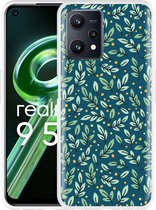 Realme 9 5G Hoesje Blaadjespatroon - Designed by Cazy