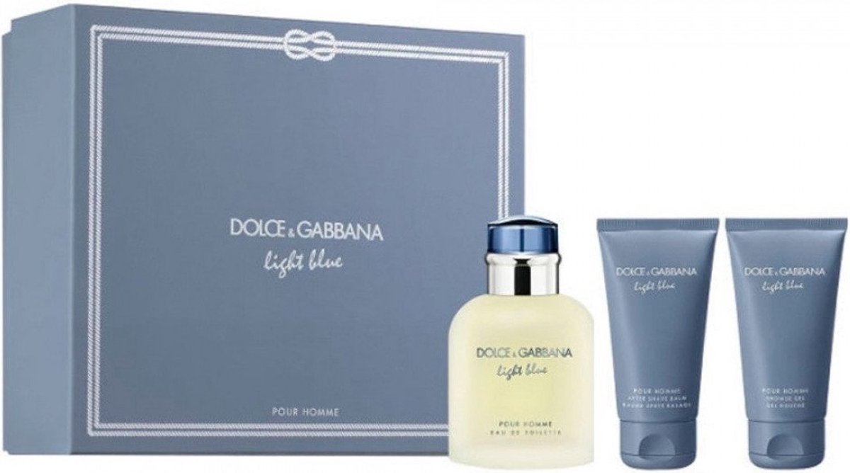 Dolce & Gabbana Light Blue Pour Homme Eau De Toilette (edt) 125 Ml + Asb 75 Ml + Sg 50 Ml