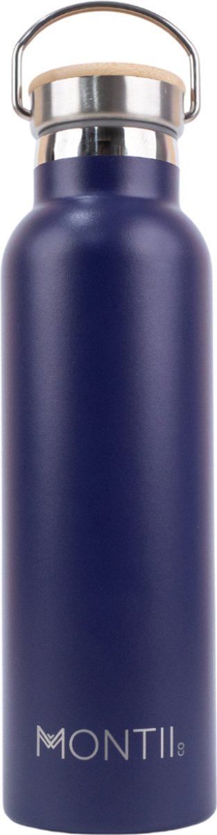MontiiCo Original thermosfles - dubbelwandig RVS - 600ml - Cobalt blauw