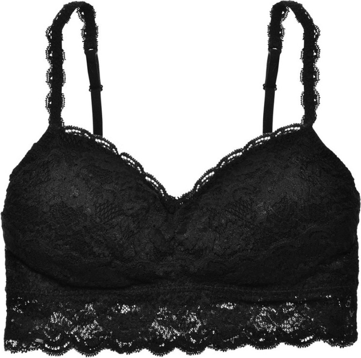 Cosabella - Never Say Never Sweetie Padded Bralette Zwart - maat L - Zwart